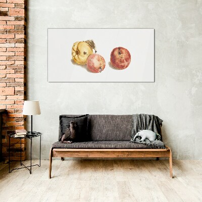 Glasbild Früchte in Pastelltönen