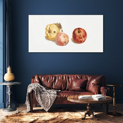 Glasbild Früchte in Pastelltönen