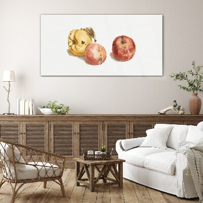 Glasbild Früchte in Pastelltönen