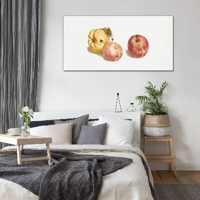Glasbild Früchte in Pastelltönen