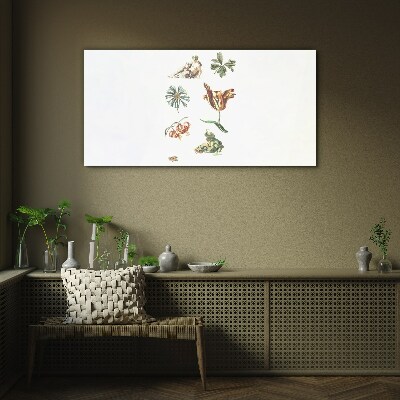 Glasbild Florale Inspirationen in zarten Farben