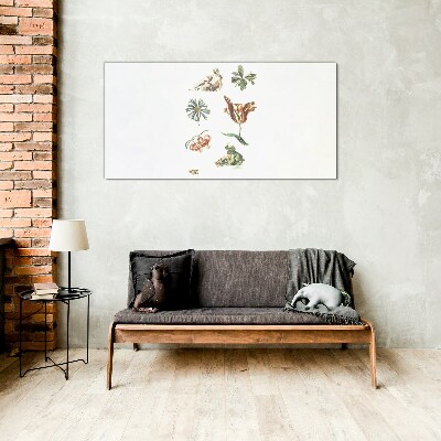 Glasbild Florale Inspirationen in zarten Farben