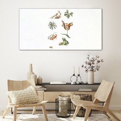 Glasbild Florale Inspirationen in zarten Farben