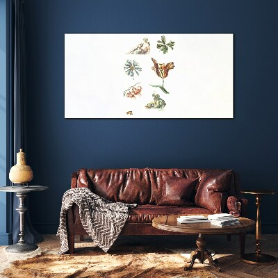 Glasbild Florale Inspirationen in zarten Farben