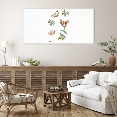 Glasbild Florale Inspirationen in zarten Farben