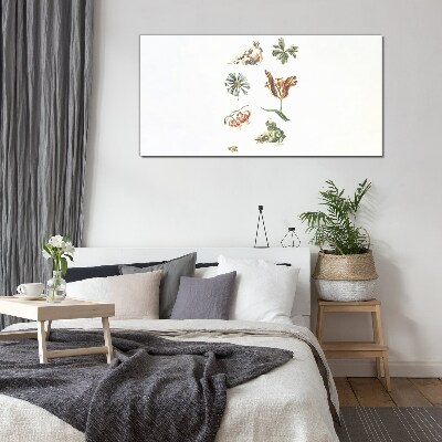 Glasbild Florale Inspirationen in zarten Farben