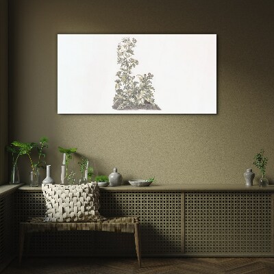 Glasbild Pflanzen in sanftem Licht