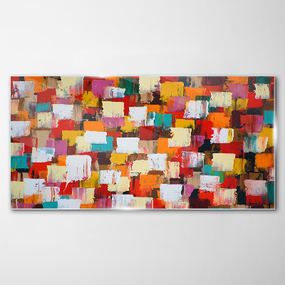 Glas bild Buntes, abstraktes Mosaikmuster
