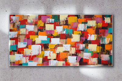 Glas bild Buntes, abstraktes Mosaikmuster