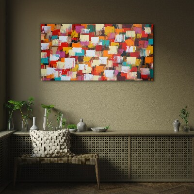 Glas bild Buntes, abstraktes Mosaikmuster