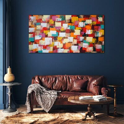 Glas bild Buntes, abstraktes Mosaikmuster