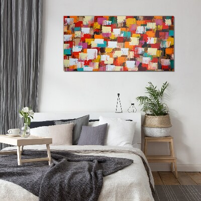 Glas bild Buntes, abstraktes Mosaikmuster