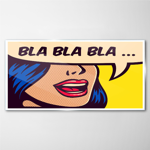 Glasbild Endlose Gespräche