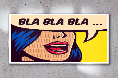 Glasbild Endlose Gespräche