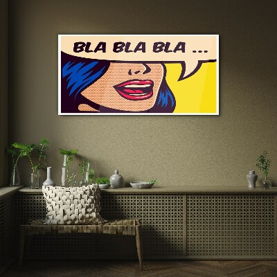 Glasbild Abstrakte Comics