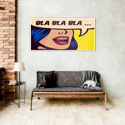 Glasbild Endlose Gespräche