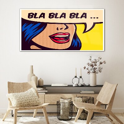 Glasbild Endlose Gespräche