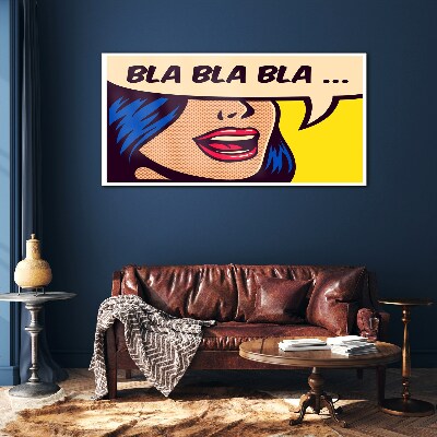 Glasbild Endlose Gespräche
