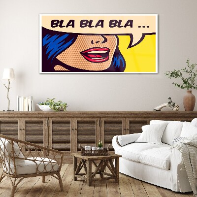 Glasbild Endlose Gespräche