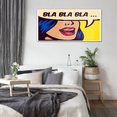 Glasbild Endlose Gespräche
