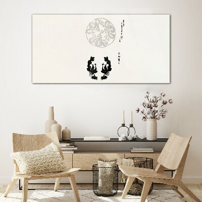 Glasbild Gleichgewicht der Natur in Monochrom
