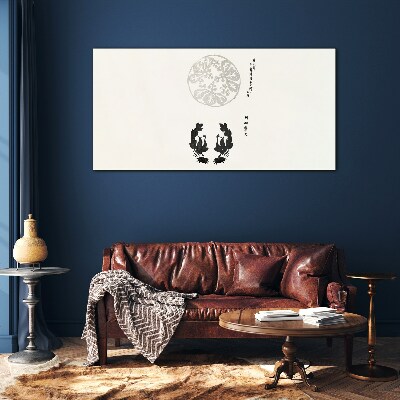 Glasbild Gleichgewicht der Natur in Monochrom