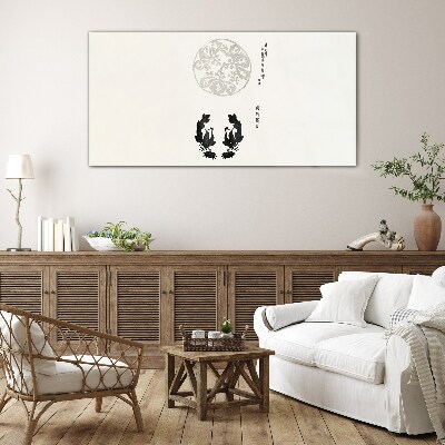 Glasbild Gleichgewicht der Natur in Monochrom