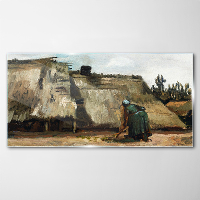 Glasbild Arbeiten im Feld