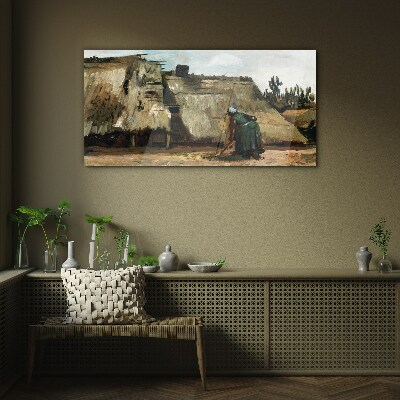 Glasbild Arbeiten im Feld
