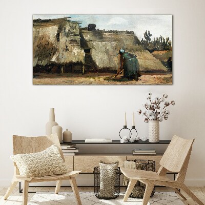 Glasbild Arbeiten im Feld