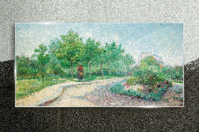 Bild auf glas Sommerspaziergang im Garten