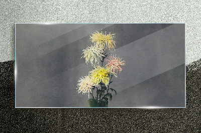 Glasbild Blüten der Pflanze