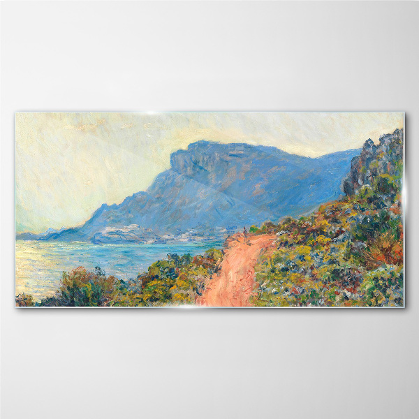 Glasbild Corniche von Monaco Monet