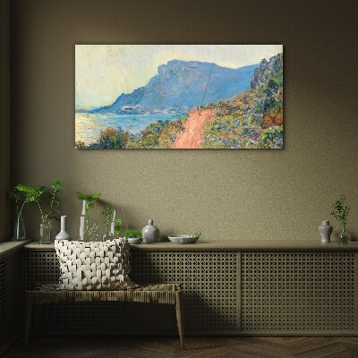Glasbild Eine ruhige Küste im Morgenlicht