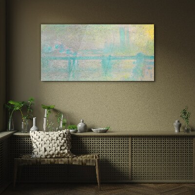 Bild auf glas Wintermorgen am Fluss