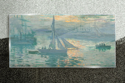 Glasbild Hafen von Le Havre