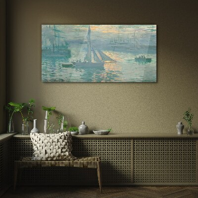 Glasbild Hafen von Le Havre
