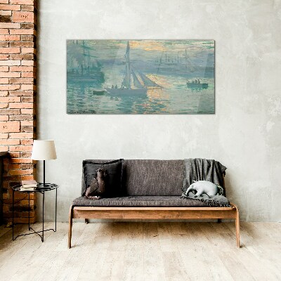 Glasbild Hafen von Le Havre