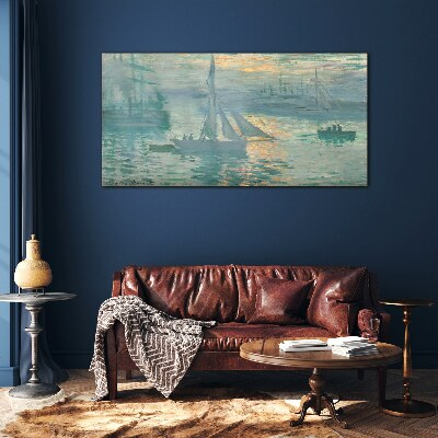 Glasbild Hafen von Le Havre