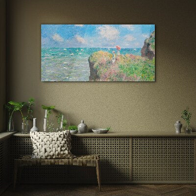 Glasbild Sommerliche Küstenlandschaft