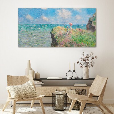 Glasbild Sommerliche Küstenlandschaft