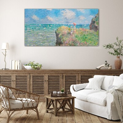 Glasbild Sommerliche Küstenlandschaft