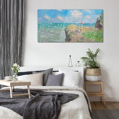Glasbild Sommerliche Küstenlandschaft