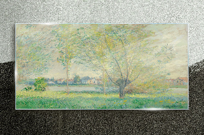 Glasbild Frühlingslandschaft