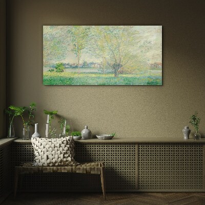 Glasbild Moderne Weiden Monet