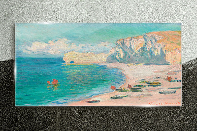 Glas bild Falaise d'Amont Monet Strand