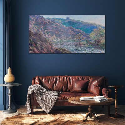 Glasbild Alter Baum am Confluence Monet