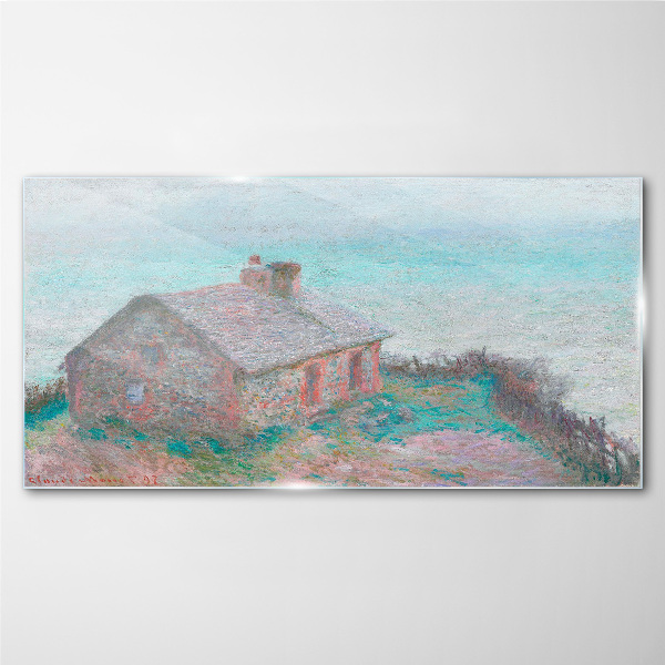 Glasbild Haus am Meer