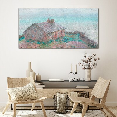 Glasbild Haus am Meer