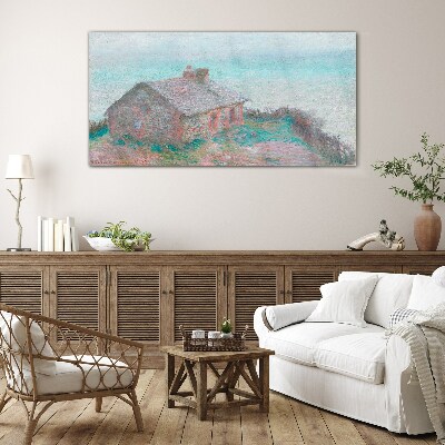 Glasbild Haus am Meer